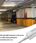 Go To Double Female Linkable Power Cord Set, 5 Foot For T5 T8 LED Tube Light Fixtures, garage setup view