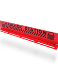 Real Tough Heavy Duty Lockout Tagout Locks Station That Holds Up To 20 Padlocks in red powder-coated steel, industrial use