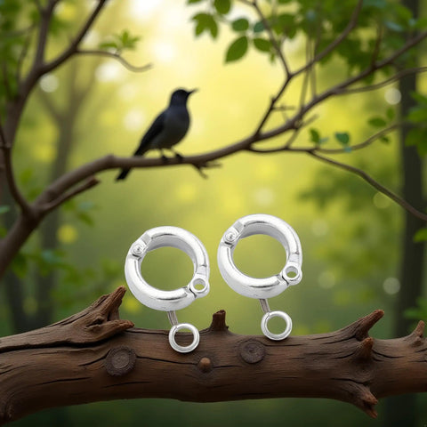 2 Pack Silvery Parrot Foot Rings For Small To Medium Birds With Easy Clip For Quick On Off Use Metal Bird Leg Bands For Training