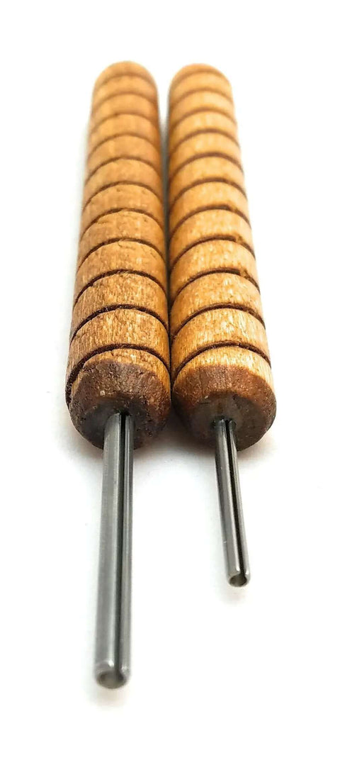 Pro Grade Quilling Tool Kit With Two Slotted Winding Pins 1/8 Inch And 3/32 Inch For Paper Bead Rolling, Solid Wood Handles