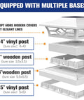 12 Pack Solar Post Cap Lights For Outdoor Decks And Fences, Waterproof Post Caps For 4x4 And 6x6 Wooden Or Vinyl Posts, Dual Warm White And Cool White Modes, Bright LED, Easy Install, Plug And Play, Docks Patios And Gardens, multiple bases for wooden and vinyl posts.