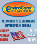EnviroCare Technologies logo with USA design, American flag, "Proudly American Owned, Family Operated Business" text