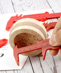 Depth Vernier Caliper 3inches, 6inches Depth Vernier measuring the inner diameter of a wooden piece on a work surface.
