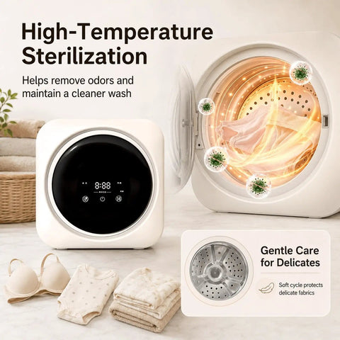 Hassle Free Compact Countertop Washer And Dryer Combo With Smart One Touch Settings and Soft Spin Cycles crafted for delicate fabrics.