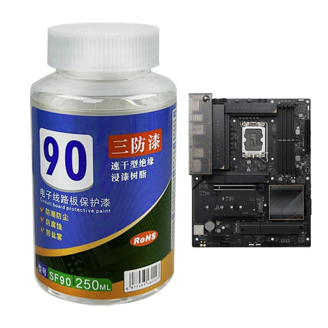 Waterproof Circuit Board Coating For PCB Boards, Clear Potting Compound And Electronics Sealant That Keeps Labels Visible, Shields Circuits From Dust And Moisture, Adds Protective Insulation, Perfect For Pros And DIYers In The Field, 250ml bottle