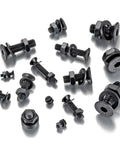 1310 Piece Metric Hex Socket Flat Head Screw Bolt Assortment Kit With Washers And Nuts M2 M3 M4 M5 M6 assorted black fasteners.