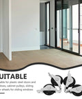 Heavy Duty Nylon Sliding Door Rollers With Precision Double Bearings For That Butter Smooth Glide And Rock Solid Durability In Glass Patio Aluminum Windows And Shower Track Systems, shown in a modern interior.