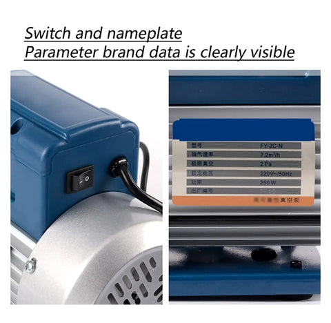 Kgkgk One Horsepower Refrigeration Vacuum Pump Kit For Ac Repair Tools Single Phase Motor With Forced Lubrication System And Large Oil Window Design For Reliable Operation And Easy Maintenance