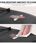 Big Capacity Waterproof Bike Seat Bag 10 To 14L With Roll Top Closure showing stain-resistant cleaning feature