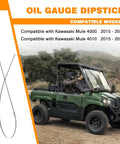 Oil Gauge Dipstick 52005-0747 Replacement For Mule 4000 4010 next to Kawasaki Mule with compatibility details.