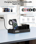 All In One 15 In 1 Wireless Charging Station With 600W Power Fast Charge Dock for Apple devices on desk