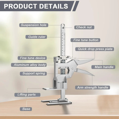Upgrade Your Workspace Game With This 2 Pack Labor Saving Arm Jack Set, aluminum alloy body with ergonomic handles and lifting parts