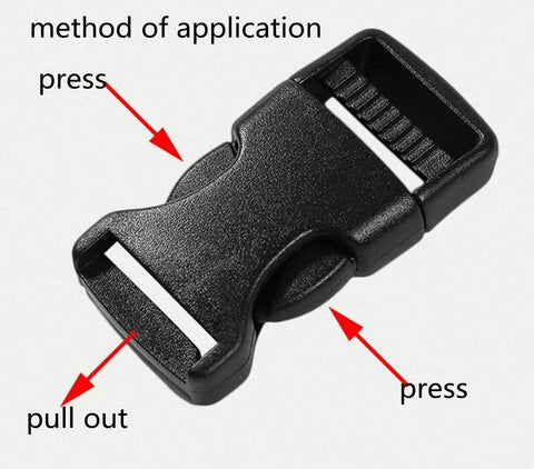 Heavy Duty Quick Side Release Buckle For Backpack Straps Built Tough Adjustable Plastic Clip Fasteners Durable Snap Buckle Clasp Fits 15mm 20mm 25mm 32mm 38mm 51mm Webbing Black with application directions
