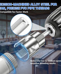 PVC Pipe Threader Kit For One Half And Three Quarter Inch Pipes With Internal And External Threading DIY Home Plumbing