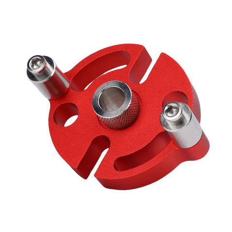 Heavy Duty Workhorse Self Centering Doweling Jig Built From Rock Solid Anodized Aluminum Alloy with stainless steel drill bushings.