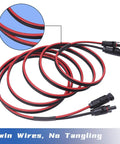 30 Ft 2x10 AWG Twin Solar Extension Cable with Male and Female Connectors
