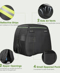 Heavy Duty Built Tough 600D Golf Cart Cover For 6 Passengers Outdoor All Weather Protection with reflective strips and pockets