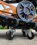 Snowmobile Moving Dolly Set With 1500 Lb Load Capacity V Slide Anti Slip Rubber Pads Straps For Secure Attachment To Skis