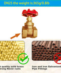 1 Inch Brass Gate Valve DN25 NPT Female Threaded Rotary Globe Valve with comparison to pipe materials