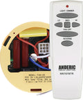 Replacement Ceiling Fan Remote Receiver Kit With Reverse Function Fits FAN2R UC7078T RR7078TR And Works With Hampton Bay