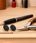 M10 Thread Rubber Furniture Feet Set With Antivibration Protection, 12 Pcs, Carbon Steel, shown on wooden surface