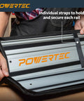 Straight Up Rugged Heavy Duty Case For Your 59 Inch Track Saw Guide Rail Featuring Thick Dual Padded Sleeves Universal Router Track Bag with secure straps