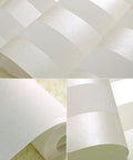 European Modern Minimalist Country Stripe Wallpaper Roll for living room bedroom and TV backdrop in cream white non woven eco friendly material with rich texture subtle gloss and enhanced depth.