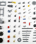 1533 Piece Technical Parts Building Block Set With Gears, Cross Axles, Wheels, Connectors, Chain Links, Pins, And Shock Absorbers