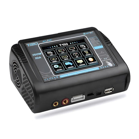 Touch Screen Dual RC Battery Charger And Discharger 150W 10A Fast Balance Charger For 1 To 6S LiPo with interface display