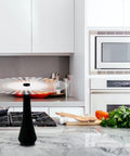 Three Pack Battery Operated Tabletop Fly Fans For Indoor Or Outdoor Use No Fuss Easy Setup in a modern kitchen setting