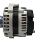 Side view of 160 Amp Plug And Play Beefed Up Alternator Replacement For 2007 To 2014 Chevy Tahoe Silverado Suburban Avalanche GMC Yukon XL