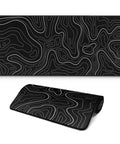Beastly 31.5 Inch Long Gaming Mouse Pad With Non Slip Base For Desktop Extra Large Anime Topographic Map Design