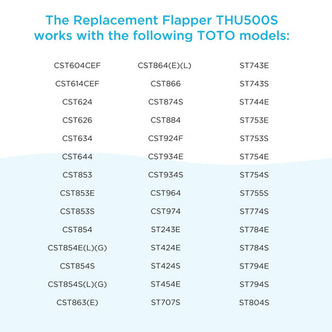 Replacement 3 Inch Flapper for Select 3 Inch Flush Valve Tanks Replaces THU138S THU175S THU331S THU140S THU299S THU253S THU277S THU347S THU275S THU332S THU369S THU499S No Fuss Install