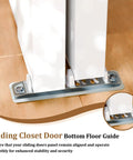 Bypass Sliding Closet Door For A 96 Inch Wide Opening With 3 Lite Frosted Glass Panels Includes Hardware Track Kit And Floor Guide