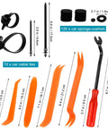 1365Pcs Car Push Retainer Clips Kit Nylon Fasteners Set with trim removal tools, cable ties, and sponge-cushions, universal fit.