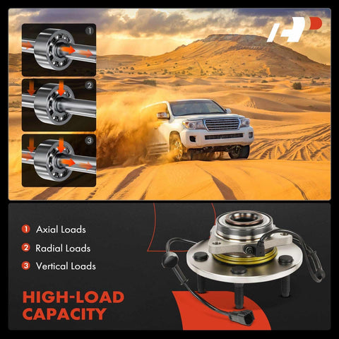 Beefy Front Wheel Bearing And Hub Assembly For Dodge Ram 1500 2002 2003 2004 2005 4x4 With ABS 5 Lug Heavy Duty Hub Replacement