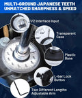 Half Inch Torque Wrench With Angle Gauge And Rotary Zero Return, Adjustable Arm With Dual Length For Cars, Trucks And Heavy Machinery, Precision Torque To Angle Measurement For Tightening Cylinder Heads And Fasteners, 1/2 drive
