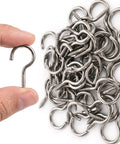 No Sweat Setup 304 Stainless Steel M2 Screw In Eye Bolts, water-resistant, held in hand, great for hanging plants or lights.