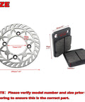 190mm Front Brake Disc Rotor With Pad Kit For 110cc 125cc 150cc Pit Pro Trail Quad Dirt Bike ATV Buggy, dimensions shown