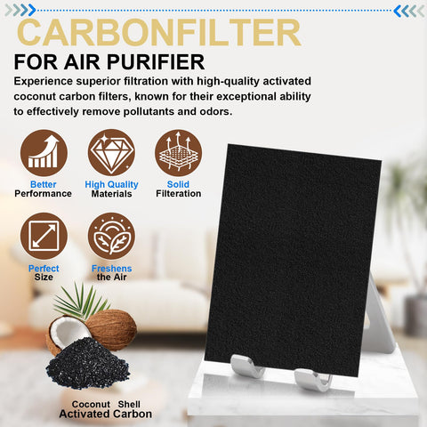 Six Pack Cut To Fit Activated Carbon Filters For Honeywell HPA Series Air Purifiers Odor Removal For Window Vent AC Range Hood