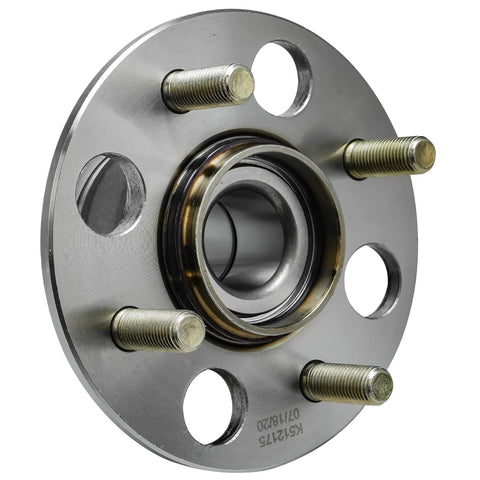 Side view of Pair Rear Wheel Hub And Bearing Assembly For Honda Civic 2001 To 2005 And Acura EL 2001 To 2005 4 Lug With ABS Replacement Kit Premium Quality Direct Fit Includes Two Hubs For Quick And Solid Install