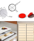 Ultra Thin Magnetic Door Catch Set With Stainless Steel Cabinet Magnets 16 Pack Including 3M Strong Adhesive And Nail Free Adhesive