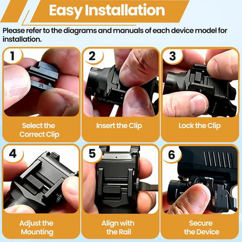 Easy installation steps for Knockout 69322 TLR Clamp Jaw Kit For Streamlight 1913 Short Rail Accessory Replacement Set.