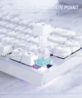 Top Shelf 60 Percent Hall Effect Keyboard And Wireless Mouse Combo Featuring 8K Polling Rate And Ultra Low Latency showing adjustable actuation point.