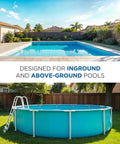 Pool Opening Kit For Inground And Above Ground Pools Kick Off Your Season With This All In One Pool Starter Kit including a view of both pool types.