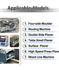 Image of various woodworking machines that use Built Tough Replacement Planer Blades For 8 Inch Thickness Planers.
