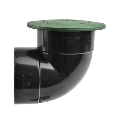 Green Pop Up Drainage Emitter With Elbow For 4 Inch Sewer And Drain Pipe Works With Catch Basins And All Drainage Systems
