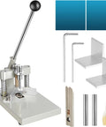 Heavy Duty Corner Rounder Punch Cutter with interchangeable 6mm and 10mm dies, metal construction, accessories included for industrial use