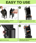 Diagram showing easy setup of Pro Grade Well Pump Puller With POM Roller And Removable Side Rails Heavy Duty Build