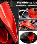 Flex Silicone Oil Drain Funnel Kit With Bendable Guide Plates For Car And Truck Fluids Lets You Change Motor Oil Without Splashes Or Messy Cleanup Super Easy To Use And Clean, red silicone oil funnel